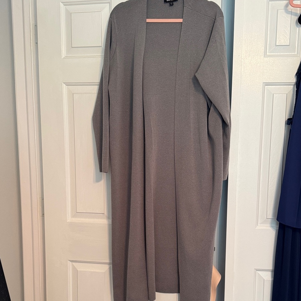 Express Charcoal Open Front Cardigan